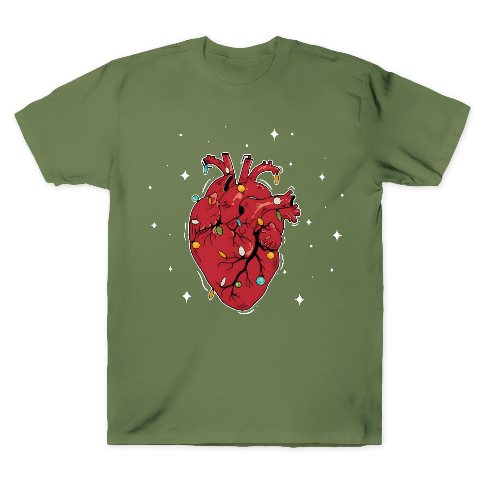 Heart Anatomy Christmas Cotton Doctor T-shirt