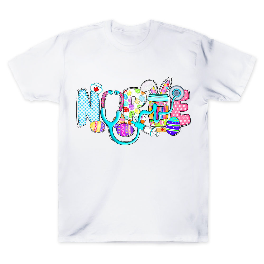 Easter Gnomes Cute Bunny Cotton Doctor T-shirt