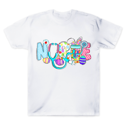 Easter Gnomes Cute Bunny Cotton Doctor T-shirt