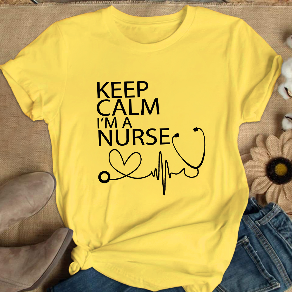 Keep Calm I‘m A Nurse Cotton Nurse T-shirt