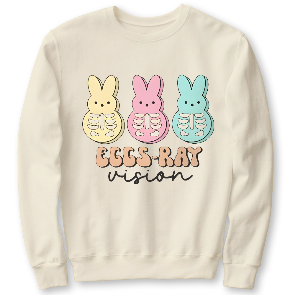 Eggs Ray Vision Radiology Cotton Pullover Sweatshirt
