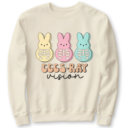 Eggs Ray Vision Radiology Cotton Pullover Sweatshirt