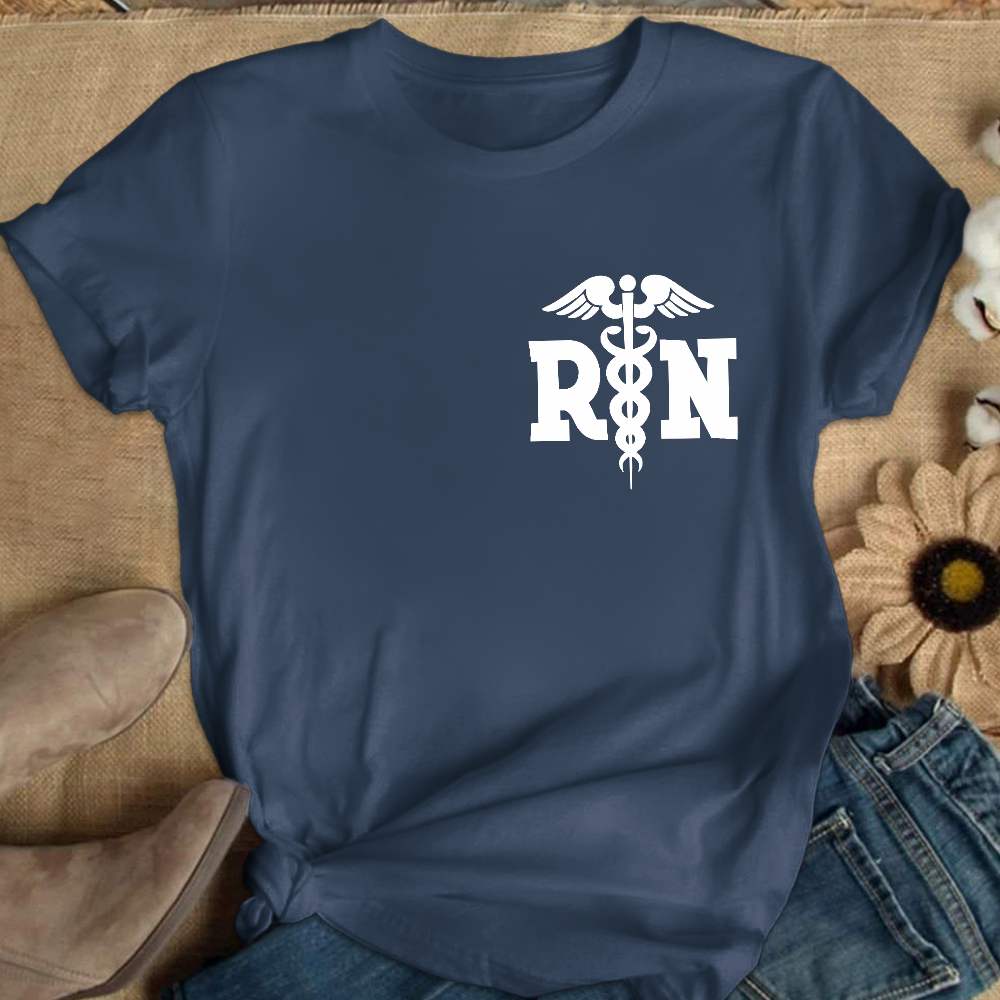 Custom Registered Nurse Cotton Nurse T-shirt