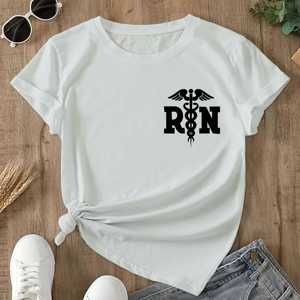 Registered Nurse Double-Sided Cotton Printed T-Shirt