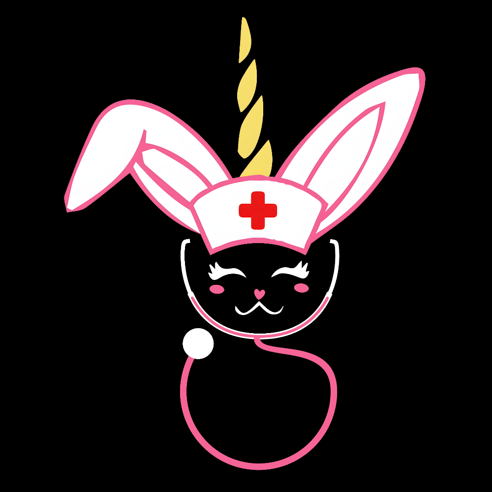 Funny Bunny Nurse Easter Cotton Doctor T-shirt