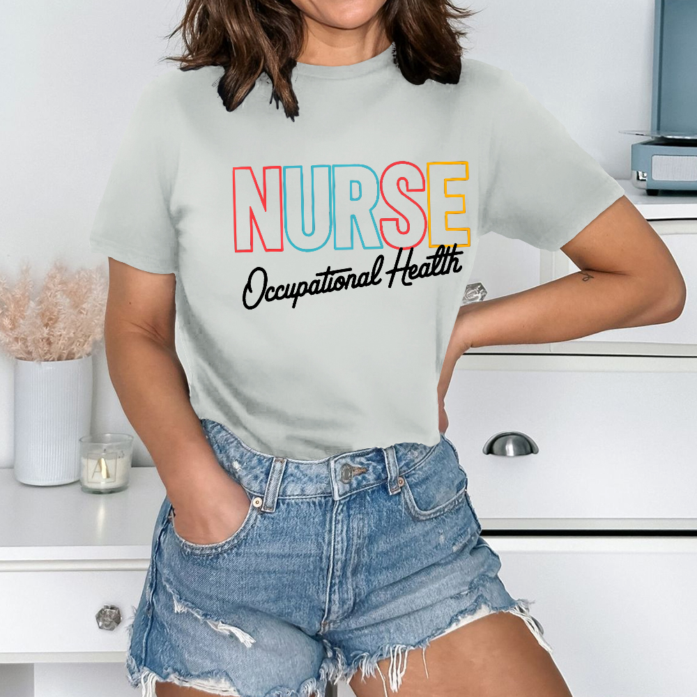 Colorful Occupational Health Cotton Nurse T-shirt