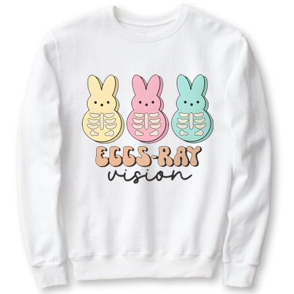 Eggs Ray Vision Radiology Cotton Pullover Sweatshirt