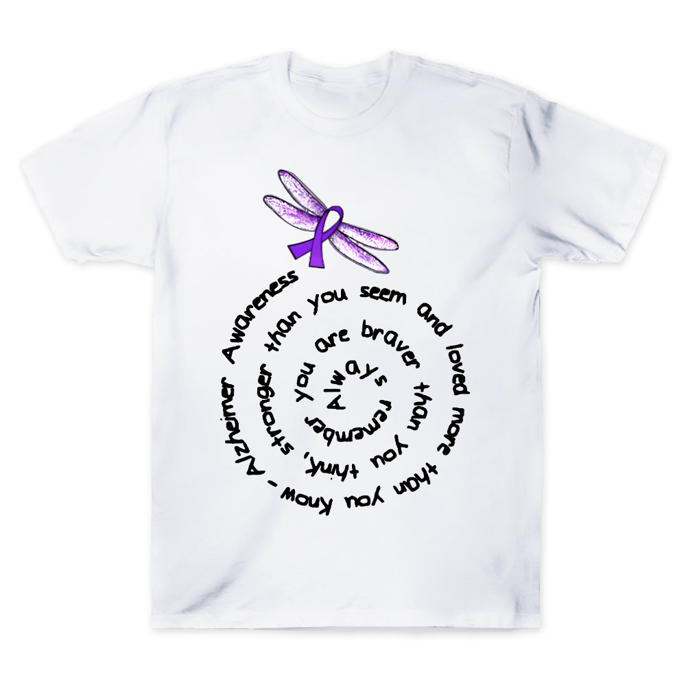 Alzheimers Awareness Memories Matter Brain Flowers Cotton Doctor T-shirt