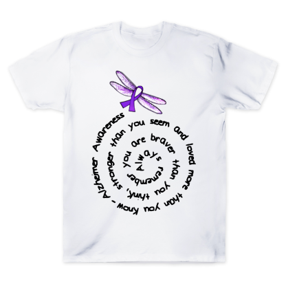 Alzheimers Awareness Memories Matter Brain Flowers Cotton Doctor T-shirt