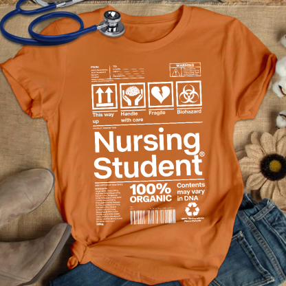 School Of Nursing Student Gift Cotton Nurse T-shirt