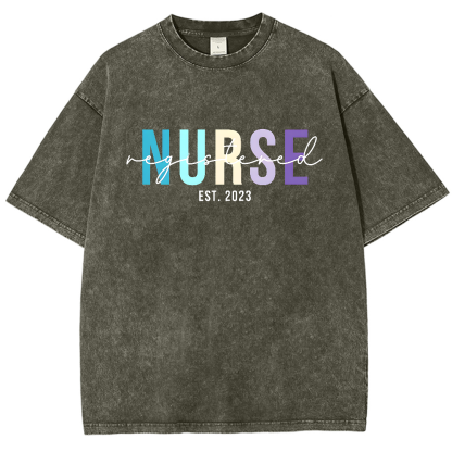 Registered Nurse Vintage Washed T-shirt