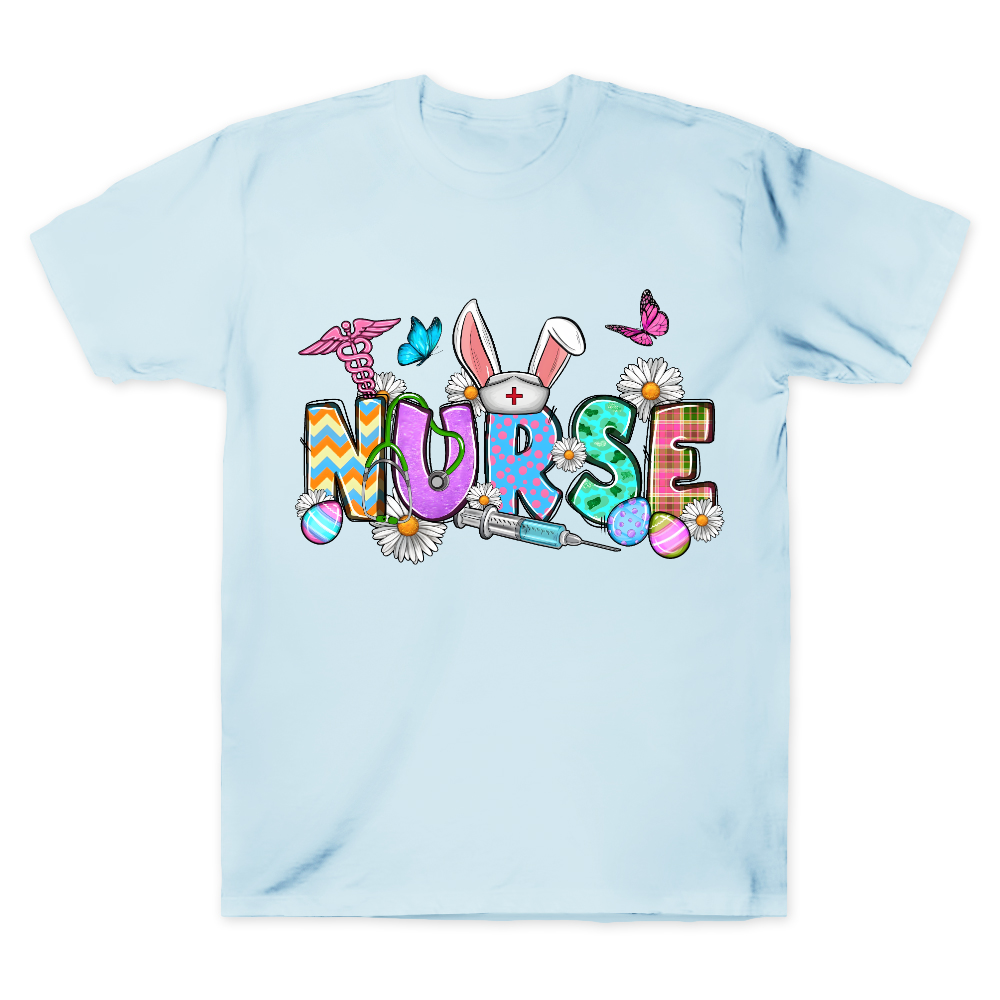 Easter Bunny Nurse Cotton Doctor T-shirt