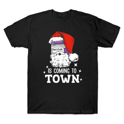 Funny Santa Nurse Medical Assistant Christmas Cotton Doctor T-shirt