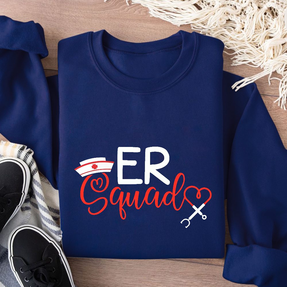 Er Nurse Squad Cotton Pullover Sweatshirt