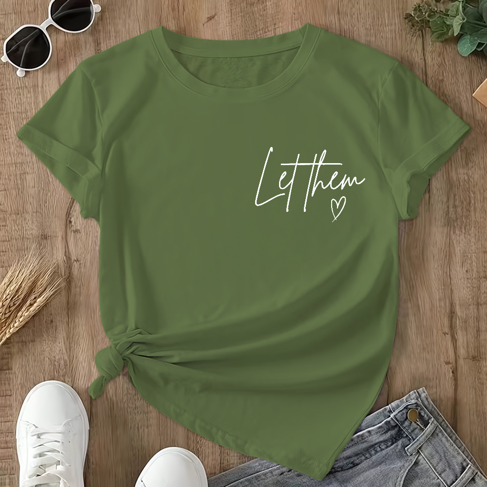 Mental Health Awareness Let Them Double-Sided Cotton Printed T-Shirt