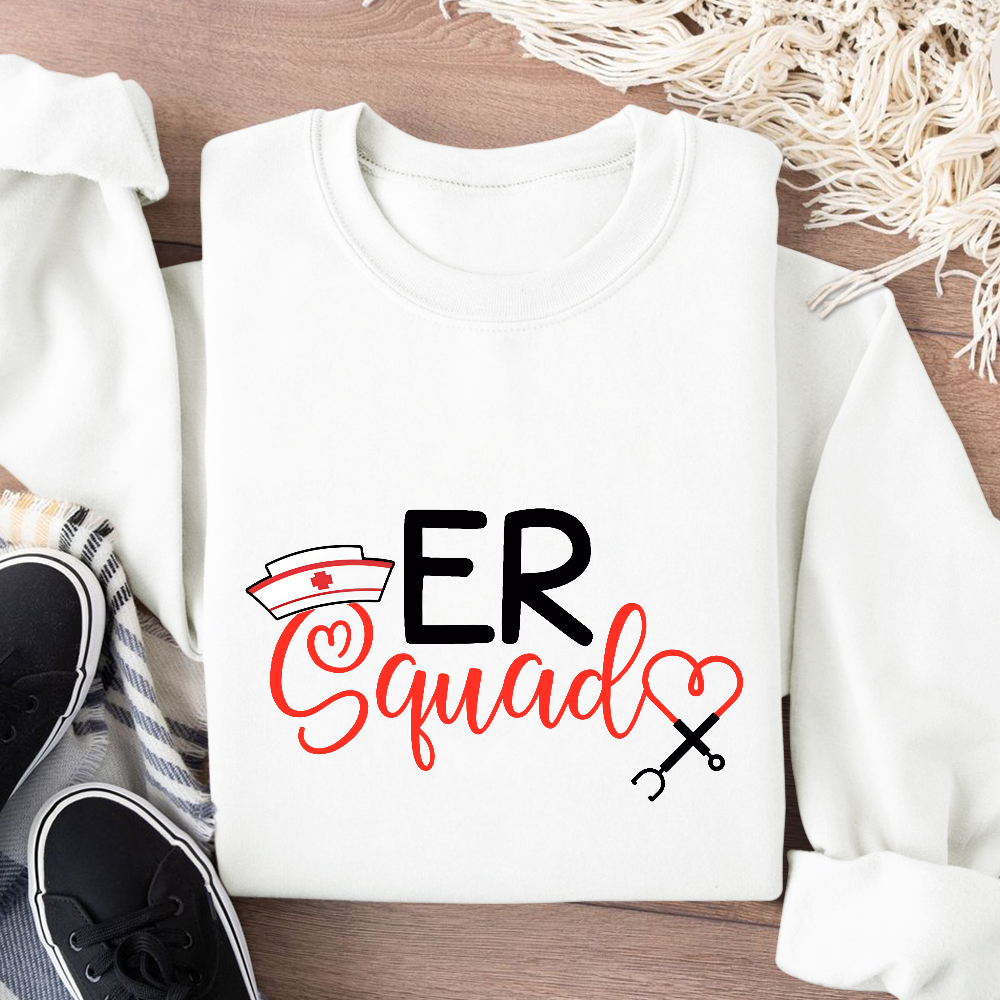 Er Nurse Squad Cotton Pullover Sweatshirt
