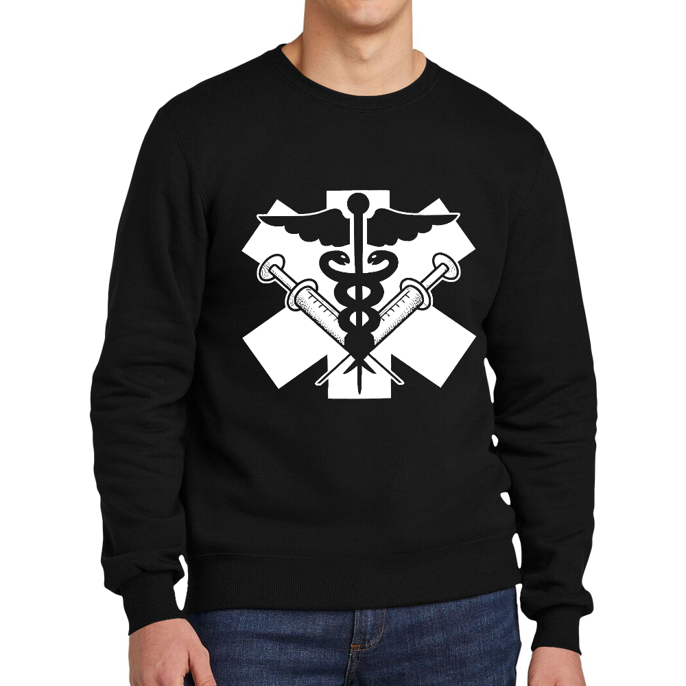 Physician Symbol Doctor Nurse Cotton Pullover Sweatshirt