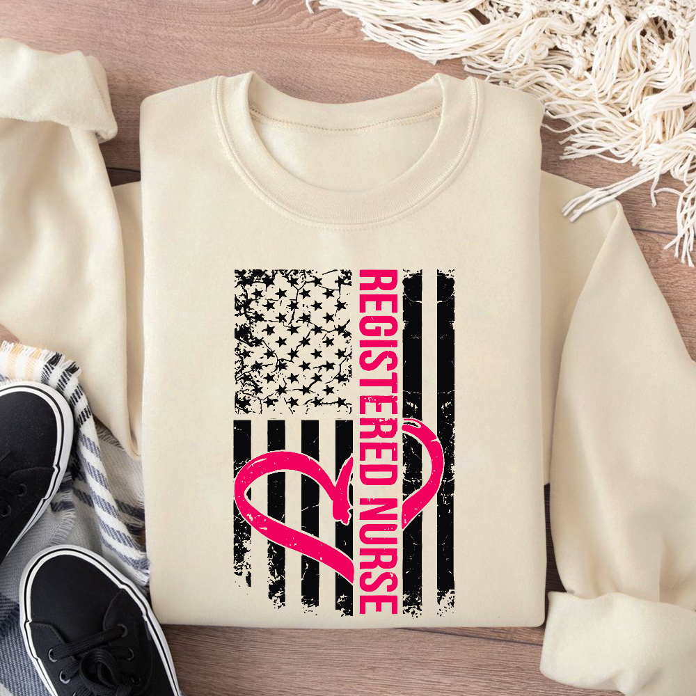Registered Nurse Cotton Pullover Sweatshirt