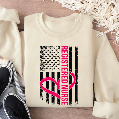 Registered Nurse Cotton Pullover Sweatshirt