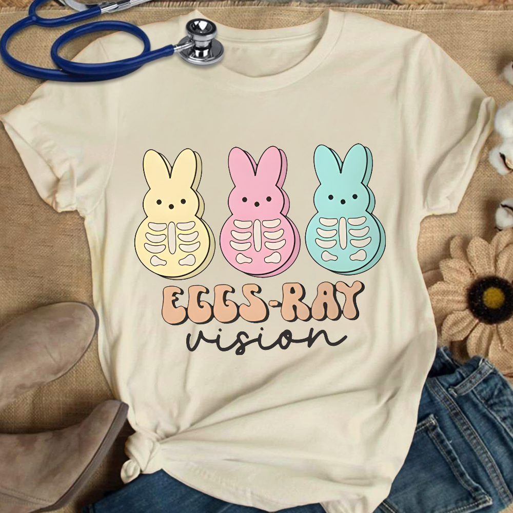 Eggs Ray Vision Radiology Cotton Nurse T-shirt