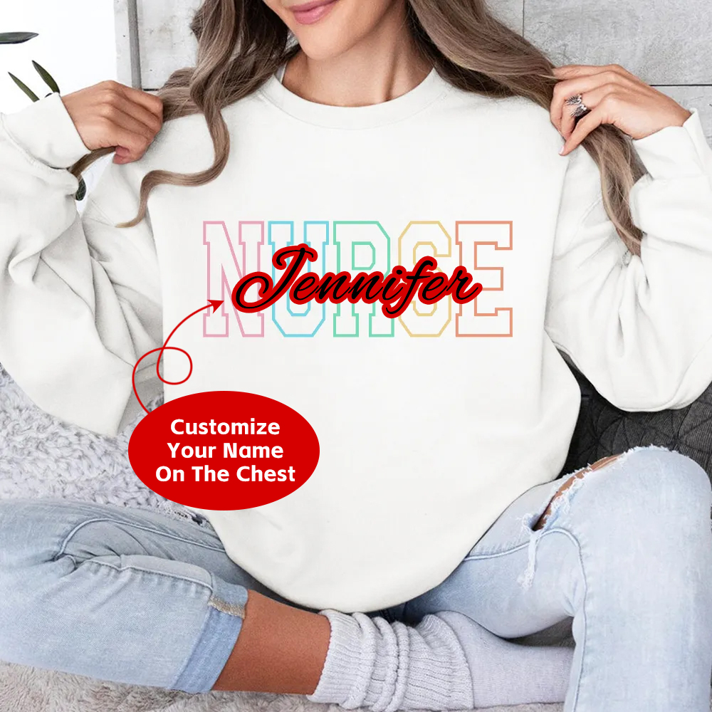 Custom Nurse Cotton Pullover Sweatshirt