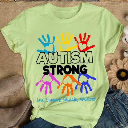 Autism Strong Cotton Nurse T-shirt