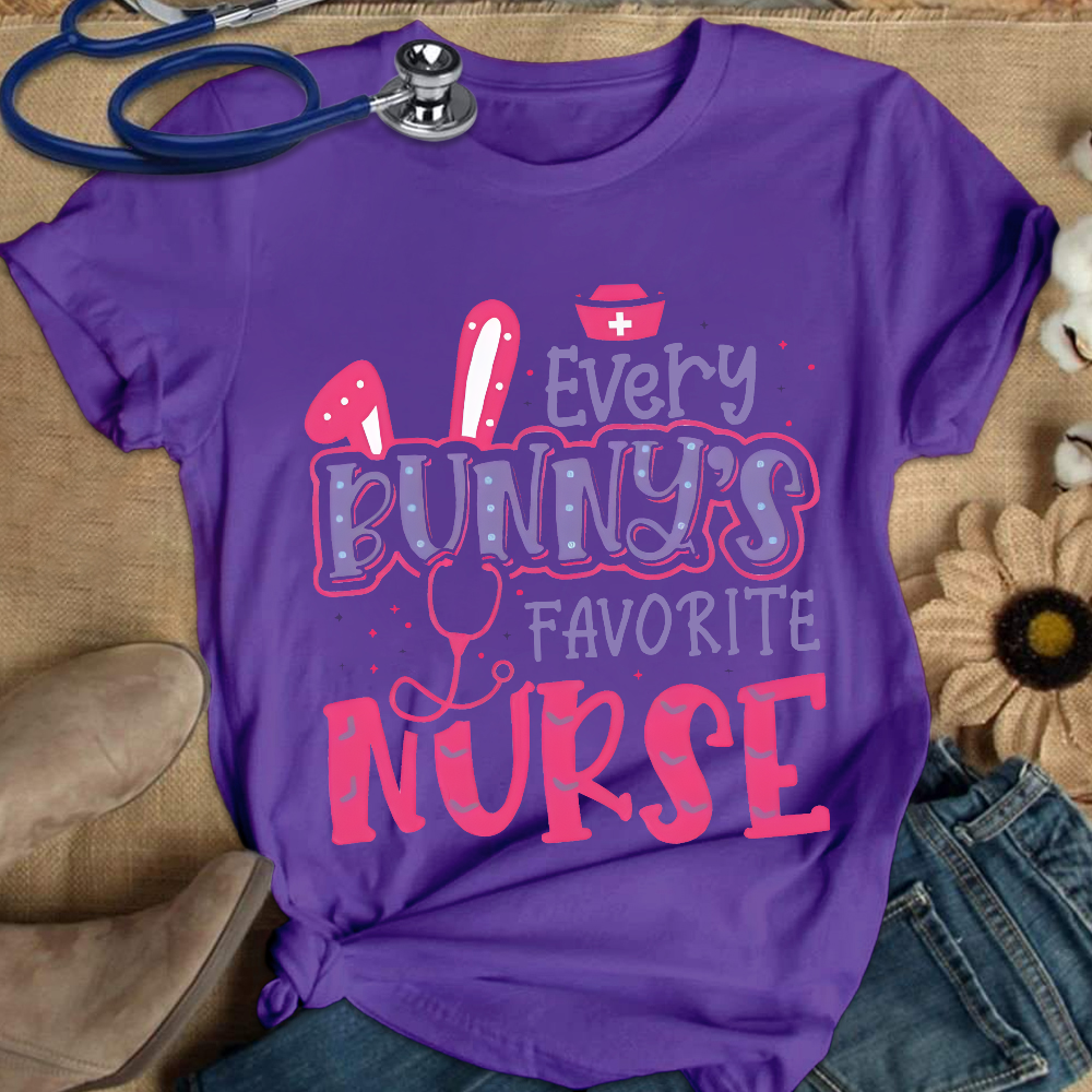 Every Bunny's Favorite Nurse Cotton Nurse T-shirt