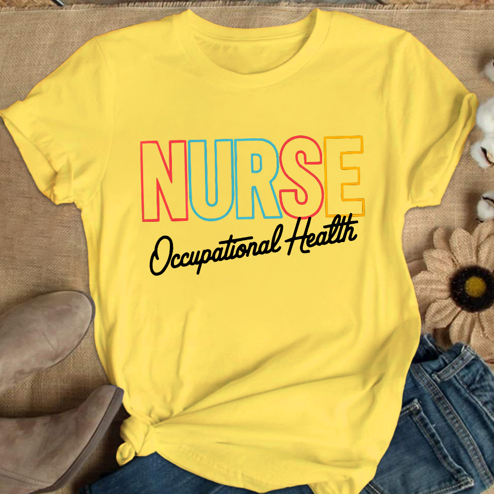 Colorful Occupational Health Cotton Nurse T-shirt