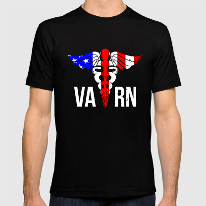 VA RN Nurse Symbol Flag Cotton Doctor T-shirt
