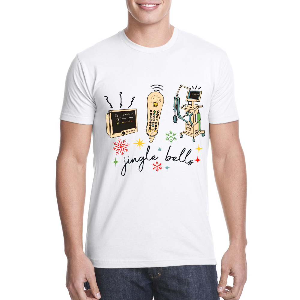 Jingle Bells ICU Xmas Cotton Doctor T-shirt