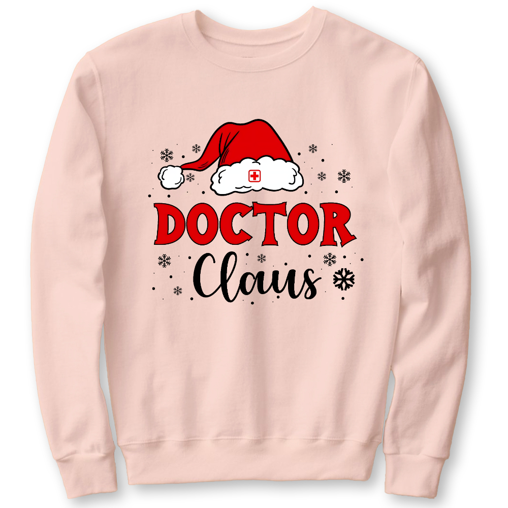 Christmas Doctor Claus Cotton Pullover Sweatshirt