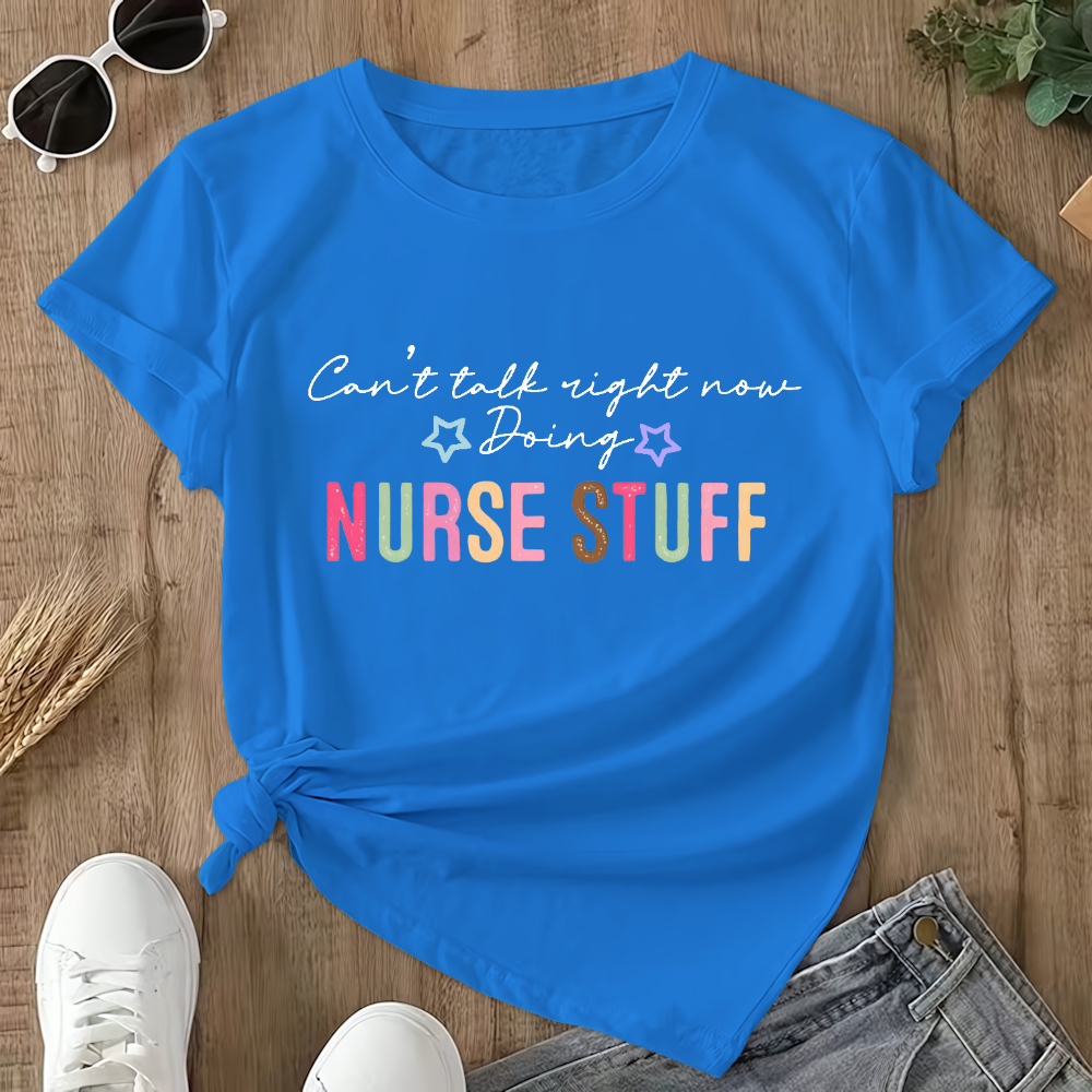 Can’t Talk Right Now Doing Double-Sided Cotton Printed T-Shirt