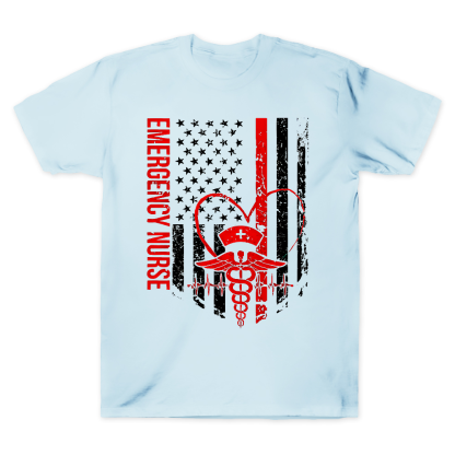 RN Nurse Flag Cotton Doctor T-shirt