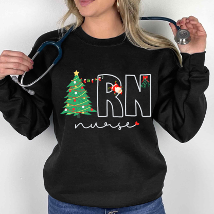 Christmas EN Nurse Cotton Pullover Sweatshirt