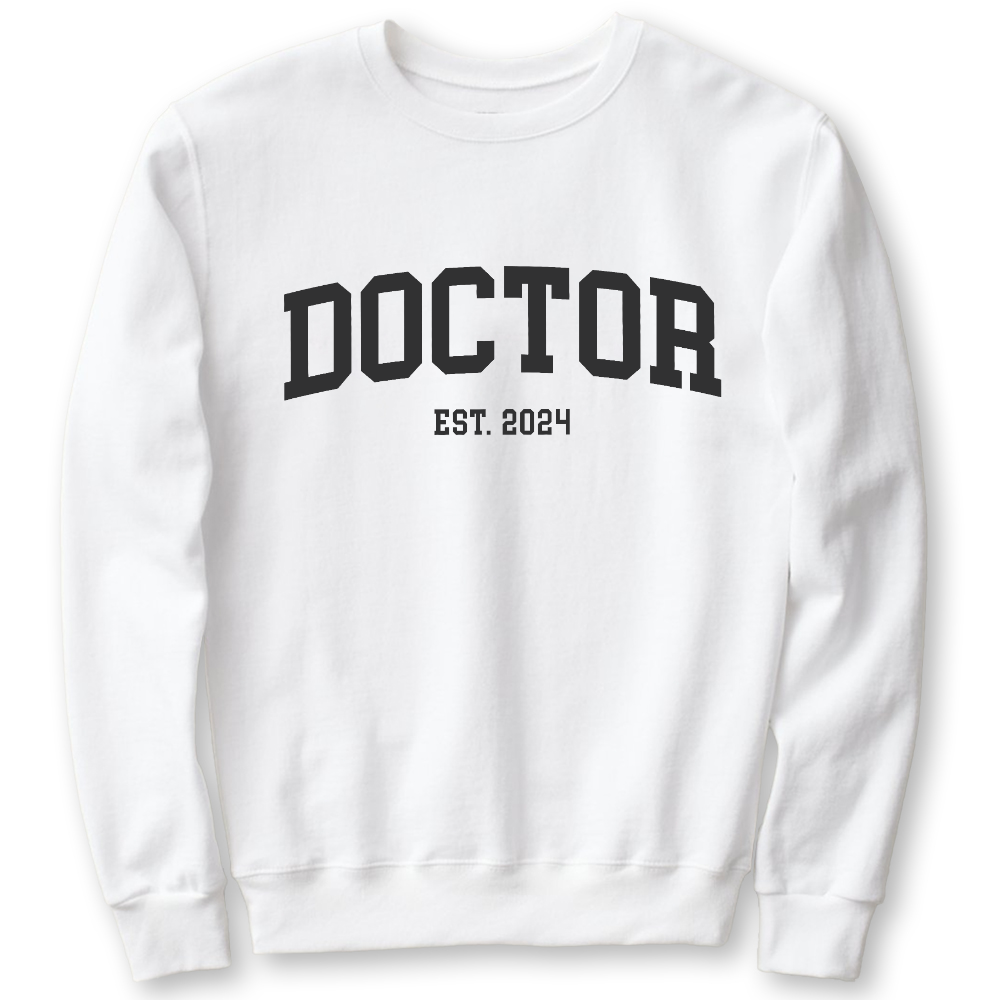 Doctor Est 2024 Cotton Pullover Sweatshirt