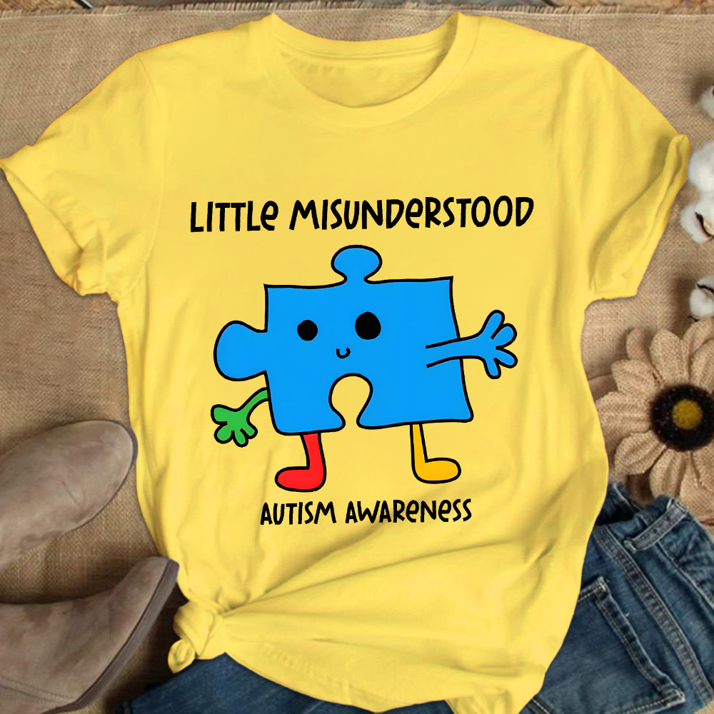 Little Misunderstood Puzzle Autism Awareness Cotton Nurse T-shirt