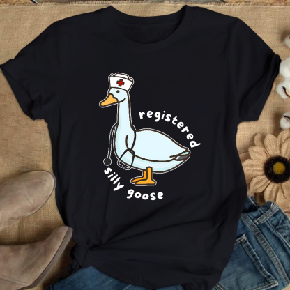 Registered Silly Goose Cotton Nurse T-shirt