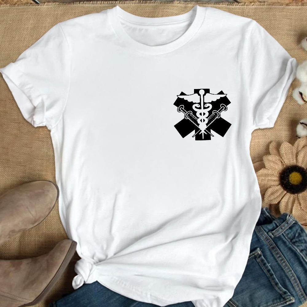 Physician Symbol Doctor Nurse Cotton Nurse T-shirt