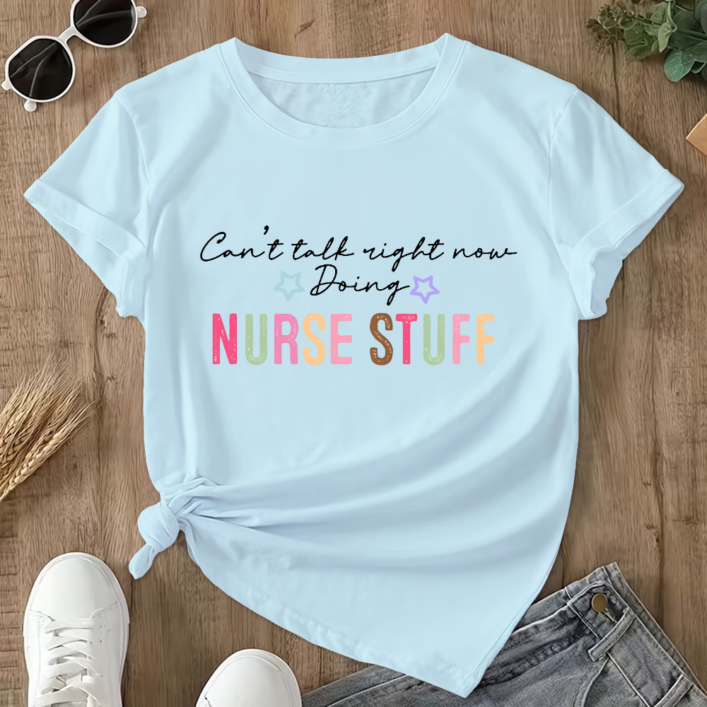 Can’t Talk Right Now Doing Double-Sided Cotton Printed T-Shirt