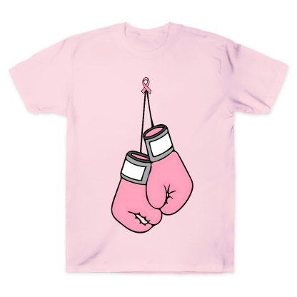 Pink Boxing Gloves Breast Cancer Fight Cotton Doctor T-shirt