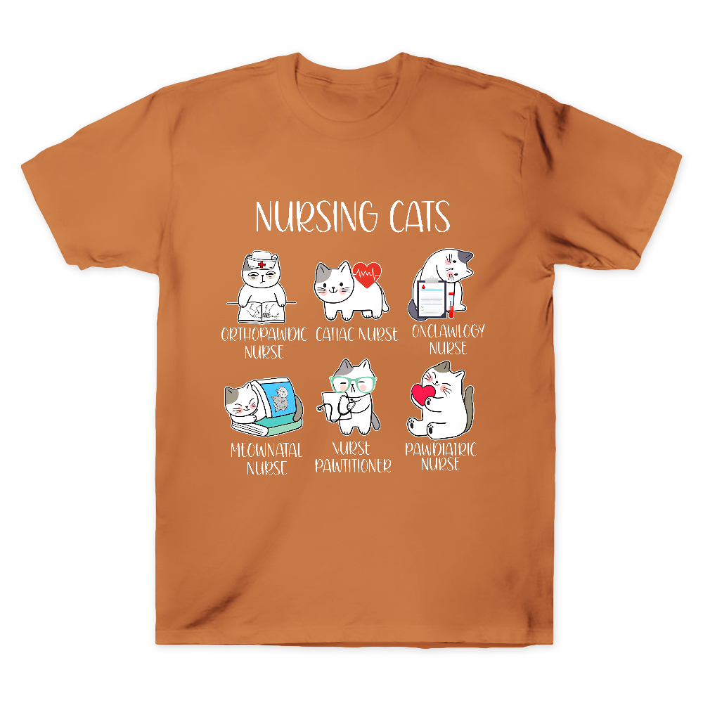 Nursing Cats Cotton Doctor T-shirt