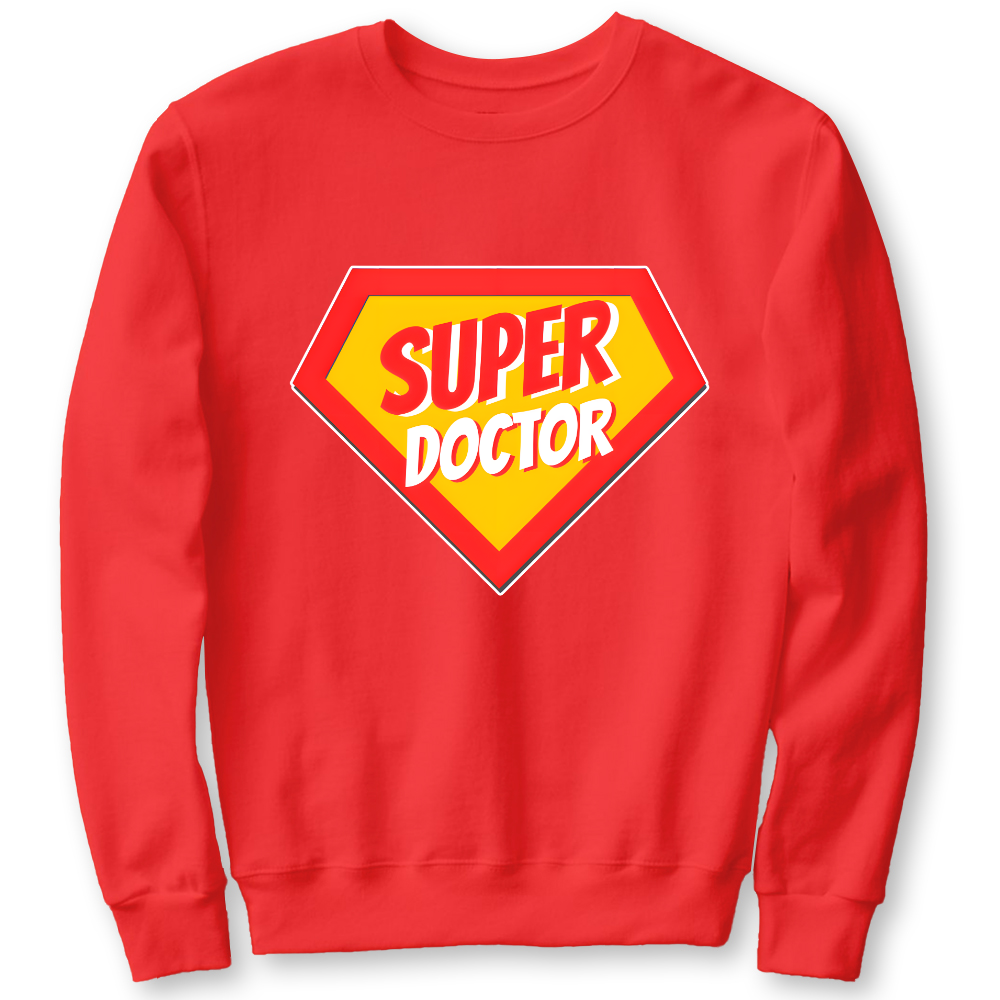 Super Doctor Cotton Pullover Sweatshirt