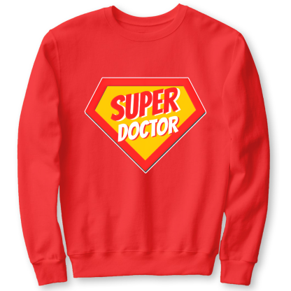 Super Doctor Cotton Pullover Sweatshirt