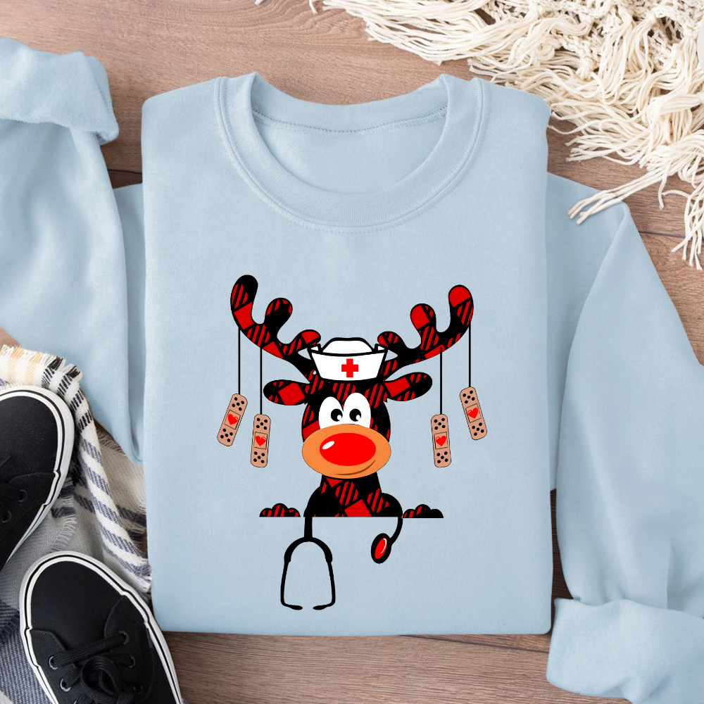 Stethoscope Nurse Cotton Pullover Sweatshirt