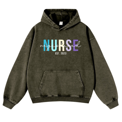 Registered Nurse Vintage Washed Hoodie