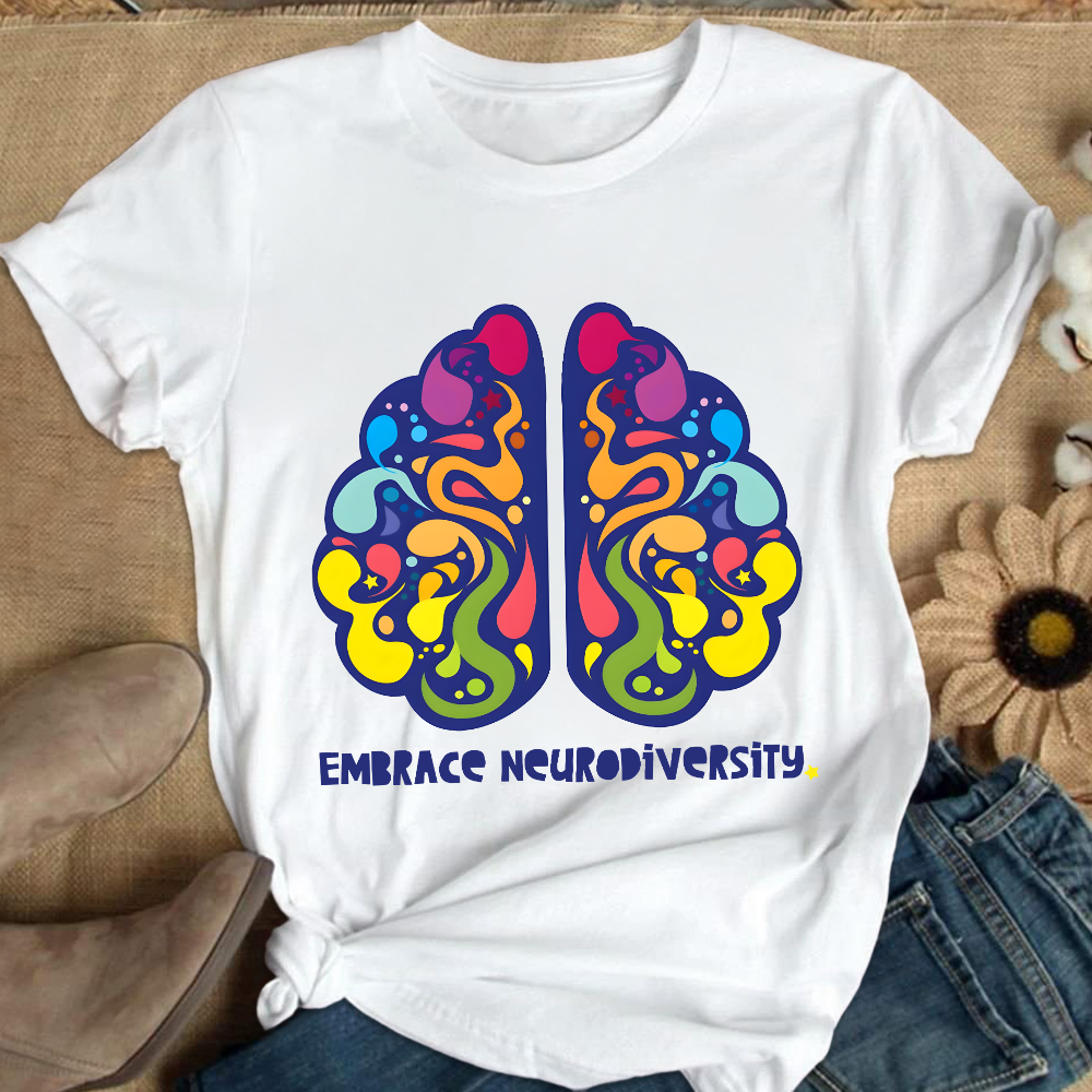 Embrace Neurodiversity Cotton Nurse T-shirt