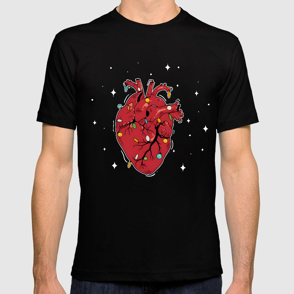 Heart Anatomy Christmas Cotton Doctor T-shirt