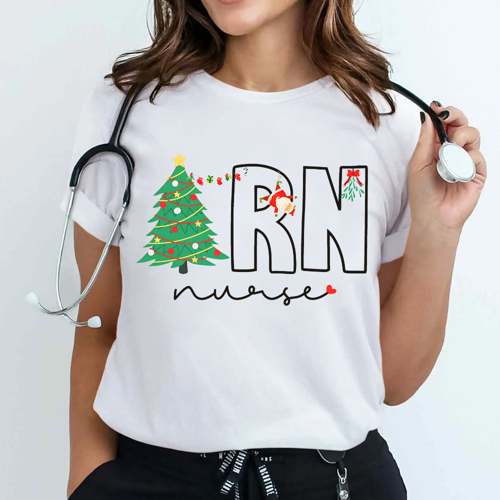 Christmas EN Nurse Cotton Nurse T-shirt