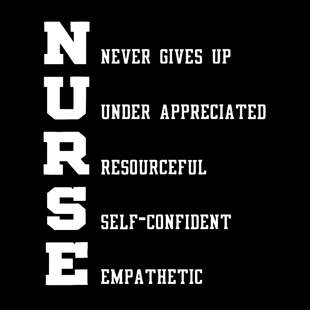 Nurse Never Gives Up Cotton Pullover Sweatshirt