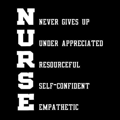 Nurse Never Gives Up Cotton Pullover Sweatshirt
